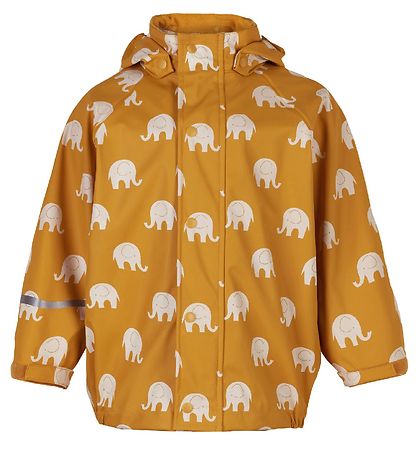 CeLaVi Rainwear - PU - Mineral Yellow w. Elephants