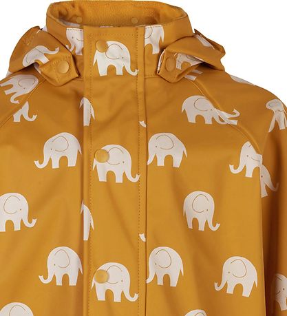 CeLaVi Rainwear - PU - Mineral Yellow w. Elephants