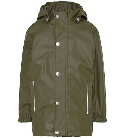 En Fant Rainwear w. Suspenders - PU - Ivy Green