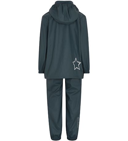 En Fant Rainwear w. Suspenders - PU - Dark Slate