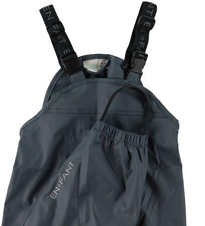 En Fant Rainwear w. Suspenders - PU - Dark Slate