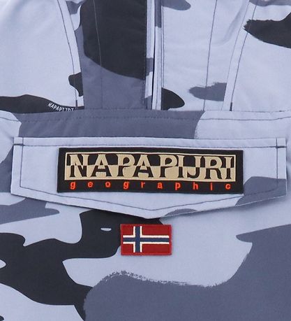 Napapijri Sommerjacke - Rainforest Anorak - Blue Camouflage