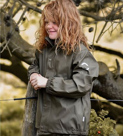 Mikk-Line Regnkläder - Återvunnet - PU - Dusty Olive