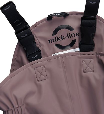 Mikk-Line Rainwear w. Suspenders - PU - Recycled - Twilight Mauv