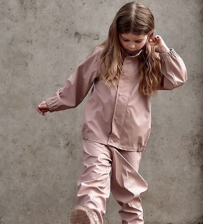 Mikk-Line Regenkleidung m. Träger - PU - Recycelt - Adobe Rose