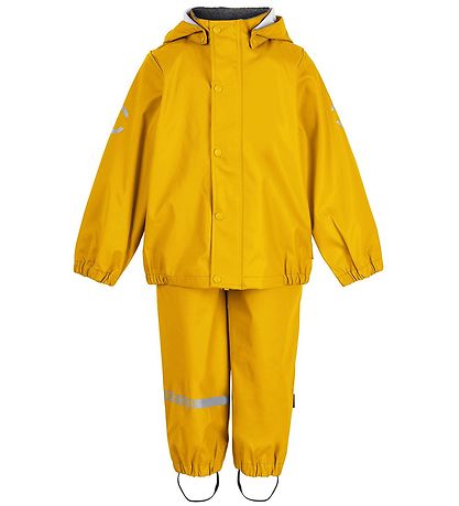 Mikk-Line Rainwear w. Suspenders - PU - Recycled - Sunflower