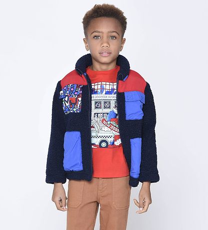 Little Marc Jacobs Fleece Jacket - Urban Jungle - Navy w. Blue/R