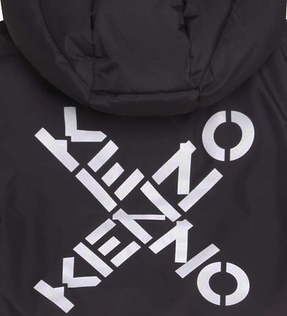 Kenzo Down Jacket - Sport - Coal Charcoal Grey w. White