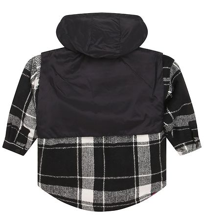 DKNY Mantel - Schwarz/Weiß Kariert m. Weste