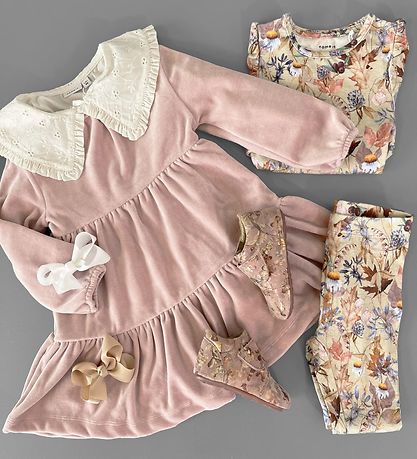 Smallstuff Kleid - Velours - Powder
