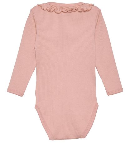 Minymo Bodysuit l/s - Rib - Misty Rose