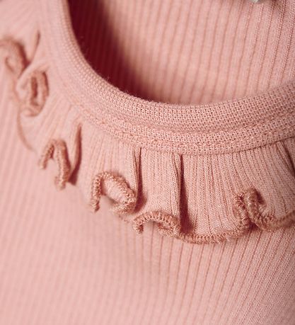 Minymo Bodysuit l/s - Rib - Misty Rose