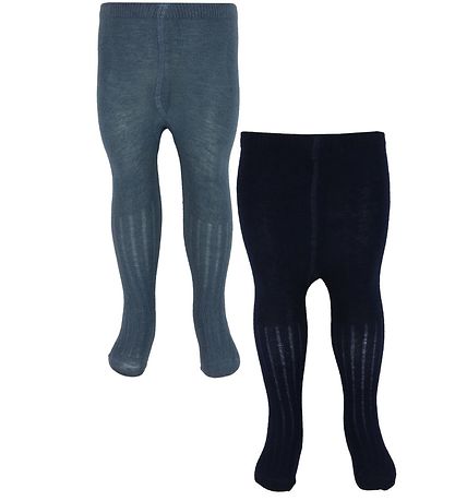 Minymo Strumpfhosen - Wolle - 2er-Pack - Dark Navy