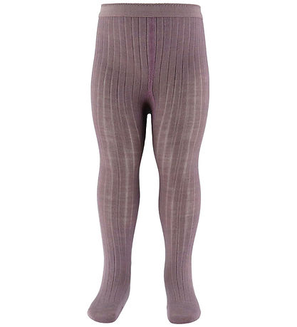 MP Tights - Wool - Rib - Dark Purple Dove