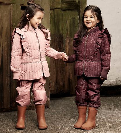 En Fant Thermokleidung - Alt Rose m. Rüschen