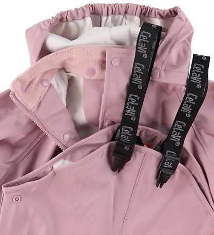 CeLaVi Rainwear w. Suspenders - PU - Mauve Shadow