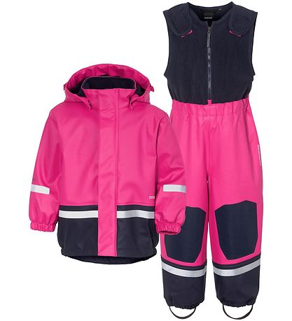 Didriksons Regnkläder m. Foder - PU - Boardman - Plast Rosa