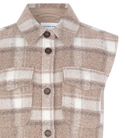 Designers Remix Väst - Ull/Polyester - G Jayden - Beige Rutig