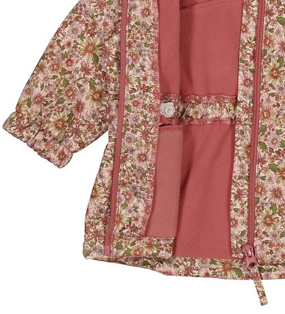 Wheat Softshell Jacket w. Fleece - Elois - Multi Flowers