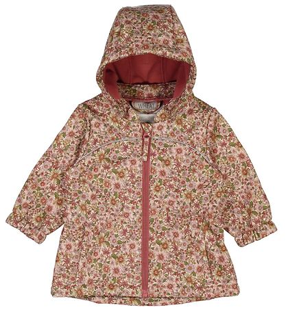 Wheat Softshell Jacket w. Fleece - Elois - Multi Flowers