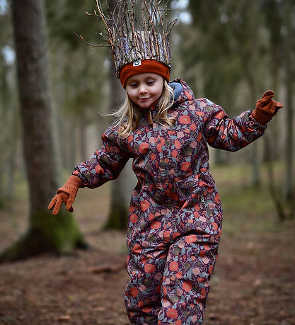 Mikk-Line Snowsuit - Floral - Decadent Chocolate