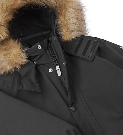 Reima Snowsuit - Stavanger - Black w. Faux Fur
