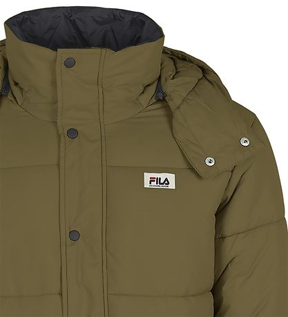 Fila Quilted Jacket - Padded Jacket - Oversize - Burnt Olive