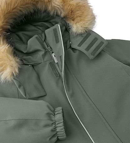 Reima Snowsuit - Trondheim - Thyme Green w. Faux Fur