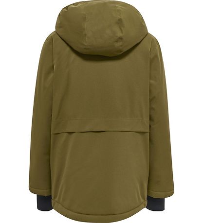 Hummel Úlpa - hmlUrban - Dark Olive M. Sikk sakk mynstur