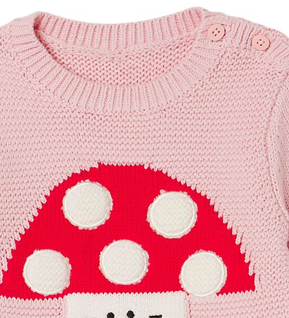 Stella McCartney Kids Blússa - Prjónað - Bleikt M. Sveppir