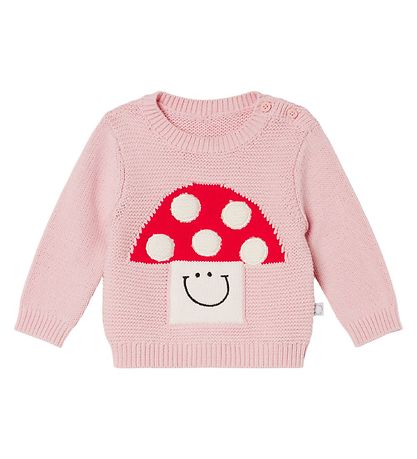 Stella McCartney Kids Blússa - Prjónað - Bleikt M. Sveppir