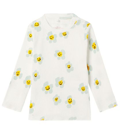 Stella McCartney Kids Blússa - Rib - Hvítt M. Blóm