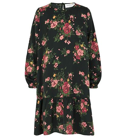 Robe Rosemunde - Black Bouquets Rose Imprimé