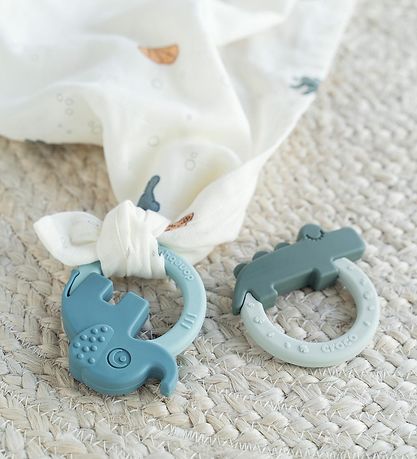 Done By Deer Teether - 2-Pack - Deer Friends - Blue/Green