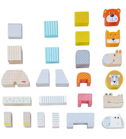 HABA Building Blocks - Wood - 25 Parts - Animal parade