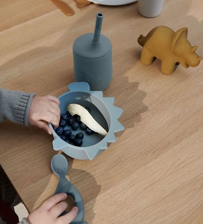 Liewood Mugg m. Sugrör - Ellis - Dino Whale Blue
