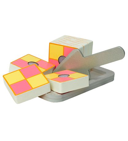 MaMaMeMo Spiellebensmittel - Battenberg Cake - Holz