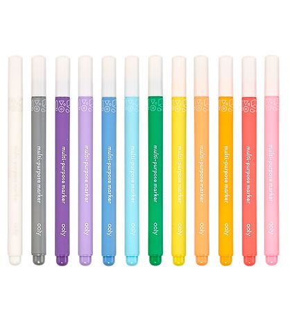 Ooly Marker - Water Based -based - 12 Pcs - Multicolour
