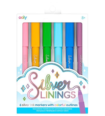 Ooly Silver - Silverfoder - 6 St. - Flerfärgad Silver