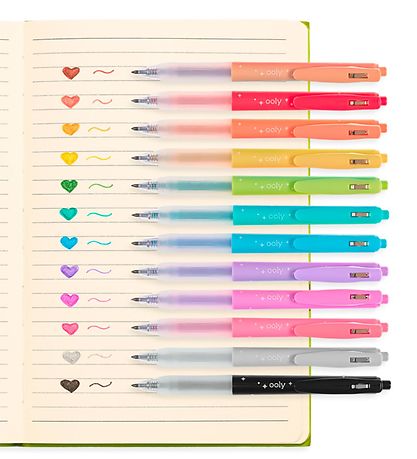 Ooly Color Ballpoint Gel Pens - Gel - Oh My Glitter! - 12 Pcs - 