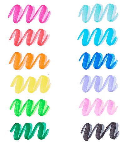 Ooly Tusher - Dual Tone - 12 Pcs - Multicolour