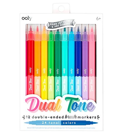 Ooly Tusher - Dual Tone - 12 Pcs - Multicolour
