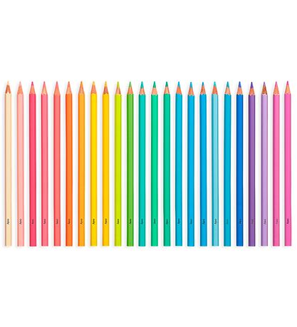 Ooly Colouring Pencils - Pastel Hues - 24 Pcs - Pastel Mix