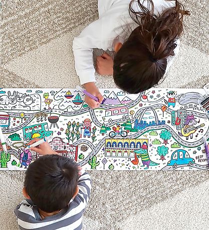 Ooly Fold Out Colouring Book Book - Panorama - USA Road Trippin 