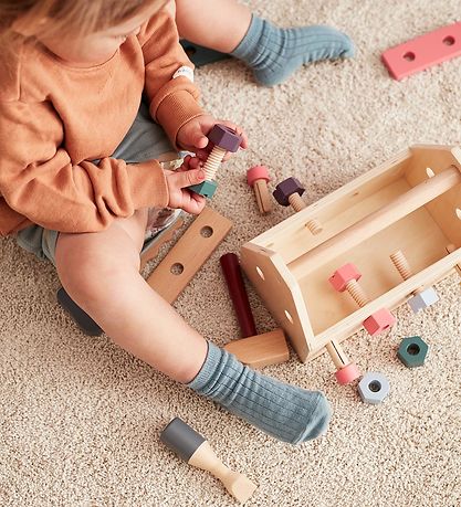 Kids Concept Wooden Toy - Toolbox - Wood