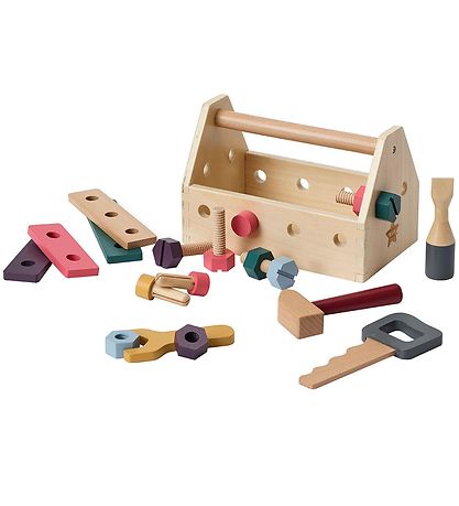 Kids Concept Wooden Toy - Toolbox - Wood