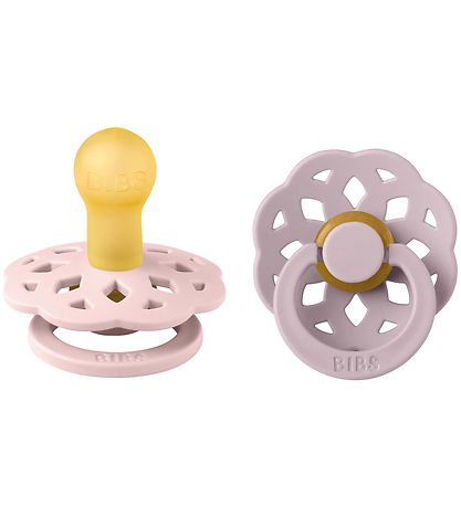 BIBS Bohemian Pacifiers - 2-Pack - Size 1 - Round - Blossom/Dusk