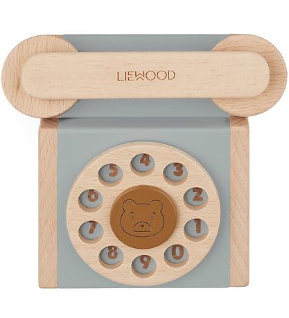Liewood Wooden Toy - Selma - Classic Phone - Blue Fog Multi Mix