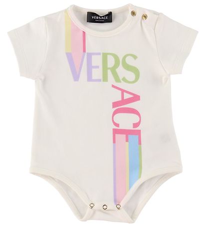 Versace Gift Box - Beanie/Bodysuit s/s - White/Pink w. Logo