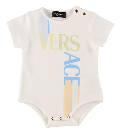 Versace Gift Box - Beanie/Bodysuit s/s - White/Light Blue w. Log